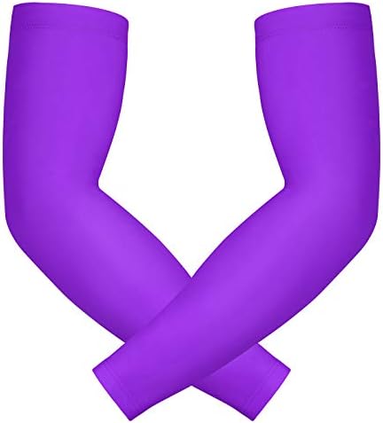 Compression Arm Sleeves for Adults UV Sun Protection 1 Pair in Purple