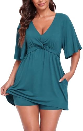 Women's Flutter Sleeve Romper Dress