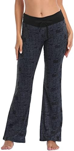 Womens Cotton Pajama Pants Wide Leg Sleepwear Casual Loose Lounge PJ Bottoms in A Thousand Cats